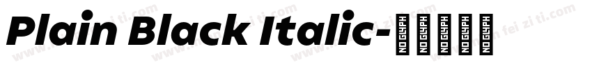 Plain Black Italic字体转换